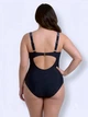 Женский цельный купальник Fuba 26085-2 черный-бежевый 54 (3XL) - изображение 2