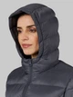 Куртка демисезонная короткая с капюшоном женская 32 Degrees Women's Lightweight Packable Hooded Jacket L0A54(Dark Shadow) 2XL Темно-серая (198384153044) - изображение 4