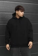Чоловіча кофта стаф чорна оверсайз на флісі базова Staff bad oversize fleece L (405235) - зображення 2