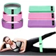 Спортивный набор тканевых фитнес-резинок 3 штуки Hip Resistance Bands с чехлом в комплекте, текстильные разноцветные ленточные эспандеры для фитнеса и растяжки - изображение 3