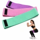 Спортивный набор тканевых фитнес-резинок 3 штуки Hip Resistance Bands с чехлом в комплекте, текстильные разноцветные ленточные эспандеры для фитнеса и растяжки - изображение 6