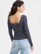 Лонгслив длинный женский Guess 904951219 M Синий/Белый (1162706130) - изображение 2