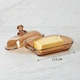 Масленка стеклянная с крышкой 17,5×11 см для сливочного масла и паштета, прозрачная емкость для хранения масла в холодильнике, стеклянный контейнер для кухни (99994) - изображение 5
