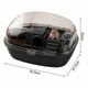 Клетка для хомяка Lesko DT1280 Black с беговым колесом поилкой зоной для кормления прозрачная - изображение 6