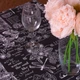 Скатерть Рогожа №216 - Black flowers 130*130 - изображение 2
