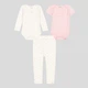 Детский комплект (боди 2 шт + штанишки) для девочки Calvin Klein 408858752 56 см Молочный/Розовый (1159854704) - изображение 2