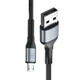 Кабель 3mk Hyper Cable N-SERIES USB-A / MicroUSB 1m 5V/2.4A 12W Черный (5903108680349) - изображение 3