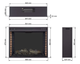 Электрический камин с обогревом до 30 м² ArtiFlame Электрокамин ArtiFlame 33″ встраиваемый с 3D пламенем звуком дров пультом 1600 Вт - изображение 7