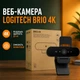 Якісна веб-камера Logitech Brio на 8,0 Мп 4K Ultra HD при 30 кадрах/с з мікрофоном і USB-живленням, Web-камера Business Graphite для стріму блогерам і бізнесу - зображення 1