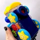 Музыкальный паровозик с прозрачным корпусом подсветкой и украинской озвучкой синий - изображение 4