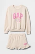 Комплект: футболка и шорты Gap 98(см) Молочный (158684) - изображение 1