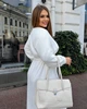 Женский кардиган теплый удлиненный из альпаки с поясом 60/62, Белый (VL_1112_30) - изображение 6