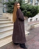 Женский кардиган теплый удлиненный из альпаки с поясом 60/62, Шоколадный (VL_1112_33) - изображение 8