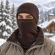Балаклава флисовая зимняя DM-AA для рыбалки и отдыха One Size кофейная - изображение 5