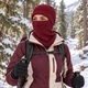 Балаклава флісова зимова DM-AA для походів і прогулянок One Size бордова - зображення 6