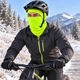 Балаклава флисовая зимняя DM-AA для велоспорта и туризма One Size неоновая зеленая - изображение 6