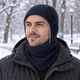 Балаклава зимняя флисовая 25042-JRHXM с теплой подкладкой унисекс, темно-синяя - изображение 8