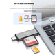 Chuanyu [Двухкарточный кардридер двойного назначения] USB/Type-C 3.0 Высокоскоростной многофункциональный кардридер для камер, телефонов, компьютеров, дронов DJI, карманных кардридеров - изображение 5