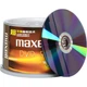 Диски для записи DVD-R Maxell, чистые оптические диски, скорость 16x, емкость 4,7 ГБ, серия «Офис», фиолетово-черные полосы, оптовая упаковка из 50 штук. - изображение 1