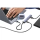 USB-концентратор UGREEN 2.0 из алюминиевого сплава, 4-портовый док-станция расширения, многопортовый адаптер для ноутбуков и настольных компьютеров, внешний кабель-конвертер для клавиатуры и мыши. - изображение 3