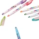 Флуоресцентний маркер Uni Mitsubishi Light із двома головками для студентів, набір із 5 кольорів, серія PUS-102T із кольоровим корпусом - изображение 2