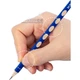 Перфоровані олівці M&G Stationery HB, 50 штук, для учнів початкової школи, карткові розмальовки, трикутний дерев'яний держак для іспитів з обрізом зверху, сині AWP30744 - изображение 1