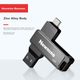 USB-накопитель Newmine NM-R128S 128 ГБ с двойным интерфейсом, разъемом USB Type-C, металлическим корпусом, вращающимся диском, высокой скоростью чтения/записи, подходит для бизнеса, офиса и кабинета. - изображение 9