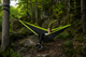 Гамак туристичний Naturehike NH18S005-1 чорно-зелений 270×140 см, нейлон, вага 700 г, москітна сітка, двостороння блискавка - зображення 3