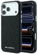 Etui plecki Karl Lagerfeld Grained Allover Logo Metal Elongated MagSafe do Apple iPhone 17 Pro / 18 Pro Black (3666339660048) - obraz 1