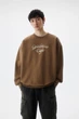 Світшот на флісі Pull & Bear бежевий з принтом KGOBY526 XL - изображение 1