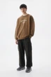 Світшот на флісі Pull & Bear бежевий з принтом KGOBY526 XL - изображение 2