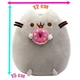 Мягкая игрушка кот Пушин кет Pusheen cat с Пончиком в лапках 15х12 см Серый - изображение 2
