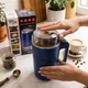 Мощная электрическая кофемолка синего цвета Zepline ZP-00371 500 Вт с ножами из нержавеющей стали для измельчения специй и орехов, универсальный роторный измельчитель зёрен кофе с объёмом чаши 100 г - изображение 6