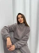 Флісовий жіночий комбінезон 420(фліс полар), сірий, one size - изображение 2