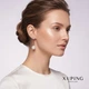 Сережки Xuping з перлами Майорка, 26х8 мм, позолота 18к - зображення 2