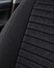 Чехлы на сиденья Toyota Corolla (Тойота Королла), универсальные, ткань + алькантара, полоска, комплект, черные - изображение 2