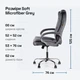 Крісло Barsky Soft Microfiber Grey Soft-03 - изображение 4