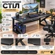 Игровой компьютерный стол письменный столик для дома и офиса 140х60х72,5 см Черный (QD546) - изображение 3