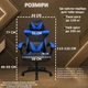 Геймерское Кресло Раскладное с Широким Сидением до 120 кг Компьютерное Игровое Кресло для Геймера с Подушками DEXON RD Синее / Черное - изображение 2