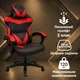 Геймерское Кресло Раскладное с Широким Сидением до 120 кг Компьютерное Игровое Кресло для Геймера с Подушками DEXON RD Красное / Черное - изображение 3
