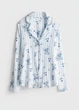 Пижамная рубашка Primark boyfriend pyjamas long sleeve XS для дома и сна Голубой (10323) - изображение 4