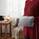 Электрическая грелка-муфта для рук, 30 см, из мягкого флиса, питание от USB, павербанка, из безопасных материалов, серая - изображение 6