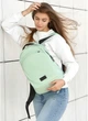 Жіночий міський рюкзак Sambag Zard Urban м'ятний з екошкіри з відділенням для ноутбука 71327 - зображення 5