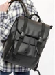 Жіночий міський рюкзак RollTop Sambag Loft Zard з клапаном для ноутбука до 17 дюймів, чорний 60567 - зображення 1