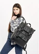 Жіночий міський рюкзак RollTop Sambag Loft Zard з клапаном для ноутбука до 17 дюймів, чорний 60567 - зображення 8