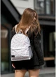 Женский городской рюкзак Sambag Brix с белым цветочным принтом из ткани Oxford 71211 - изображение 1