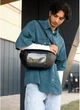 Большая мужская поясная сумка бананка из экокожи Sambag DynamicDart черная городская 61058 - изображение 6