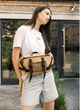 Большая женская поясная сумка бананка из экокожи Sambag DynamicDart бежевая 60521 - изображение 2