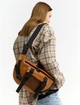 Большая женская поясная сумка бананка из натуральной кожи городская Sambag DynamicDart, рыжая 60510 - изображение 3