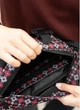 Большая женская поясная сумка бананка тканевая городская Sambag DynamicDart черная с принтом 60516 - изображение 4